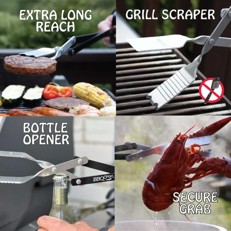 BBQ Croc 21-inch 3-in-1 Barbecue Tool and Tongs - Image 3