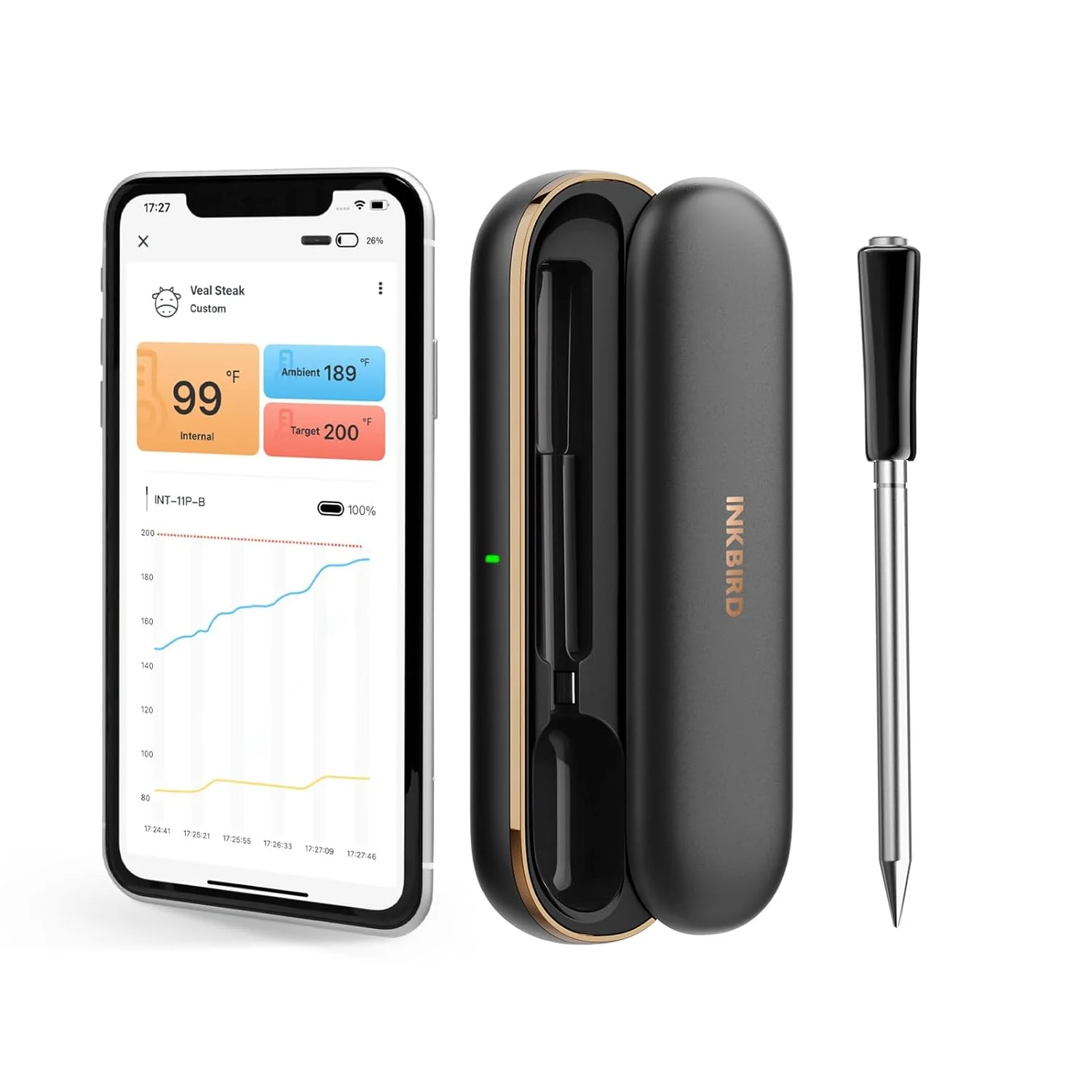 INKBIRD INT-11P-B Wireless Meat Thermometer Probe - Image 2