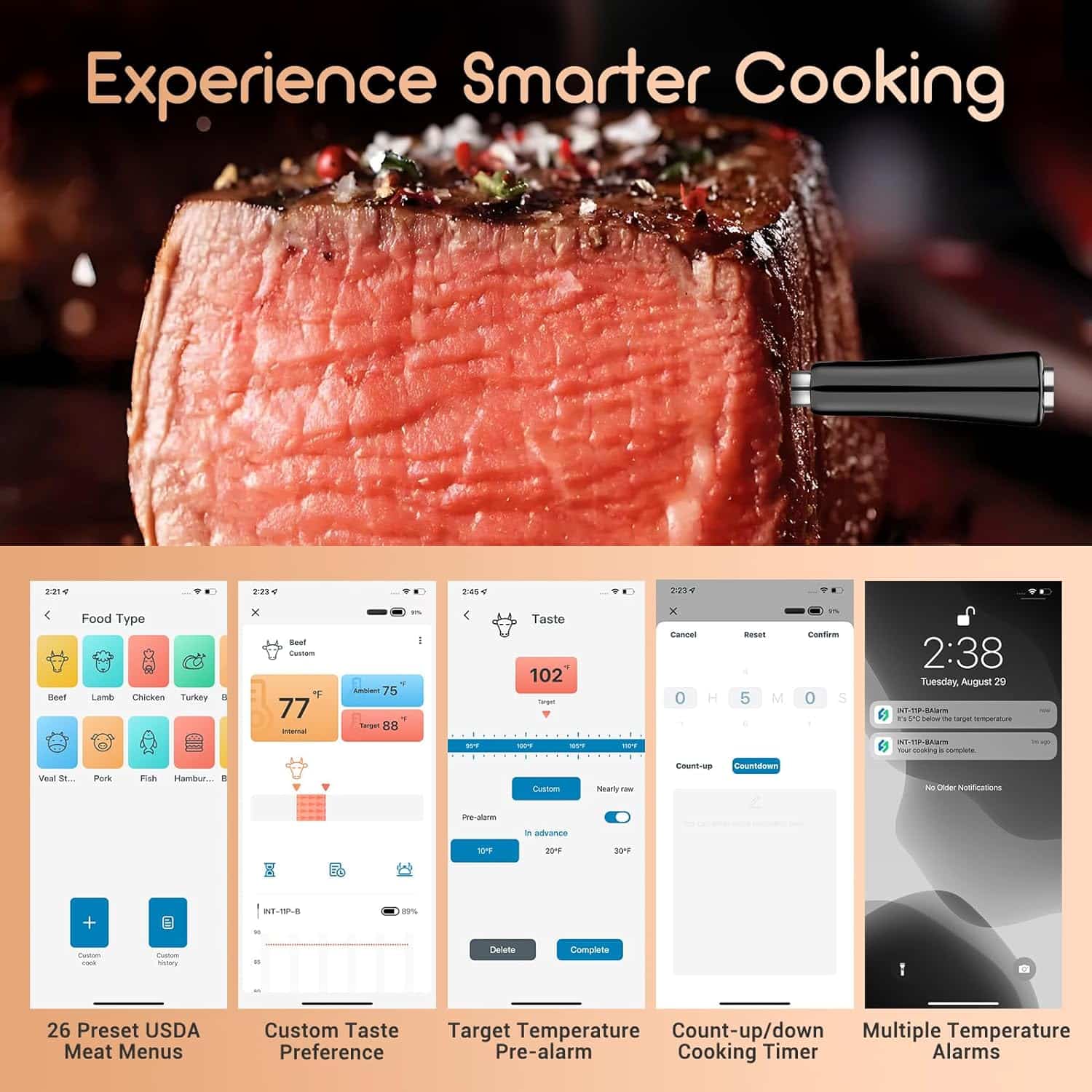 INKBIRD INT-11P-B Wireless Meat Thermometer Probe - Image 4