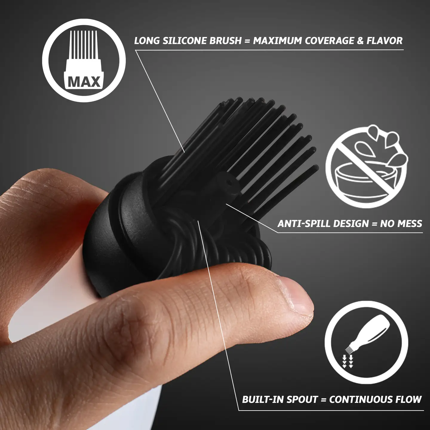 Silicone Basting Brush Oil Dispenser - Image 2